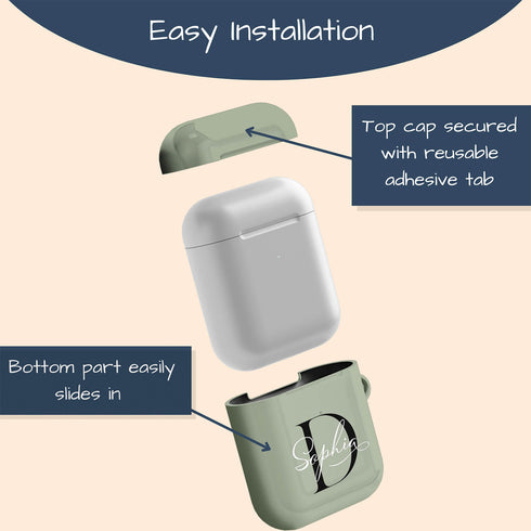 Monogram Personalized Solid AirPods Case